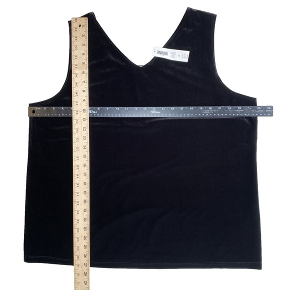 Chicos Travelers Shirt Womens Size 20/22 Black Velvet Tank Top NEW WITH TAGS - Picture 7 of 8